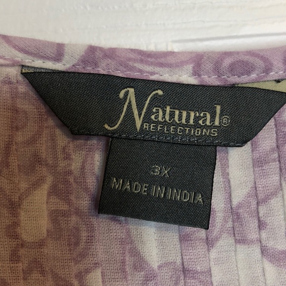 Size 3X Natural cotton blouse - Picture 3 of 3